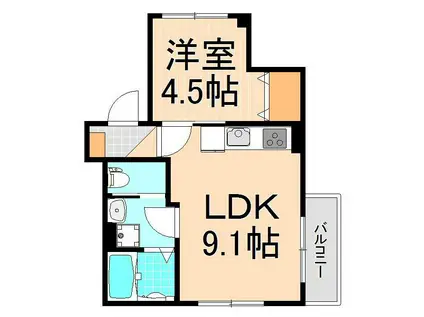 リージェント東和(1LDK/2階)の間取り写真