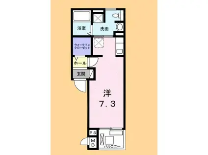 エムズレジデンス(ワンルーム/3階)の間取り写真