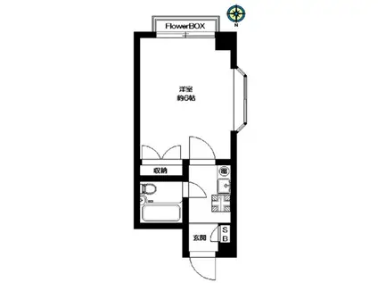 ELEGANCE豊玉(1K/1階)の間取り写真