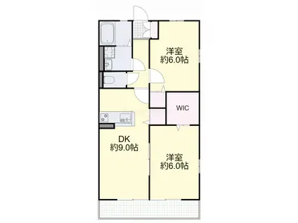 ファミーユ(2LDK/1階)の間取り写真