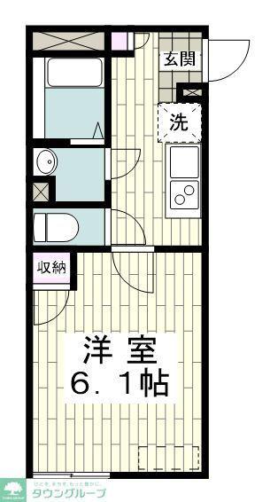 クレイノIIDA(1K/1階)の間取り写真