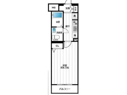 AZEST調布ーアゼスト調布ー(1K/3階)の間取り写真