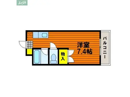 サンパレス井上(ワンルーム/3階)の間取り写真