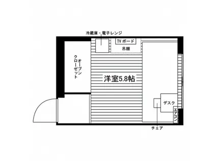 学生会館 ユニハーモニーALK向山(ワンルーム/3階)の間取り写真