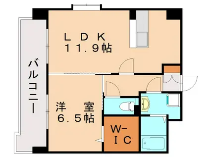 グランドゥール27(1LDK/6階)の間取り写真