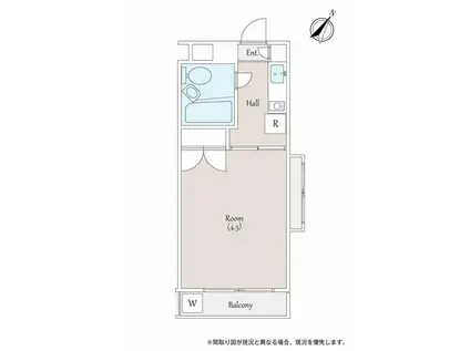 ハイタウン高島町(1K/3階)の間取り写真