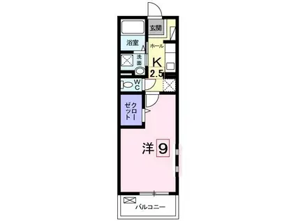 AXIS(1K/3階)の間取り写真