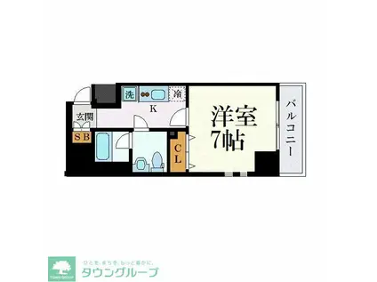 AXAS高田馬場(1K/4階)の間取り写真