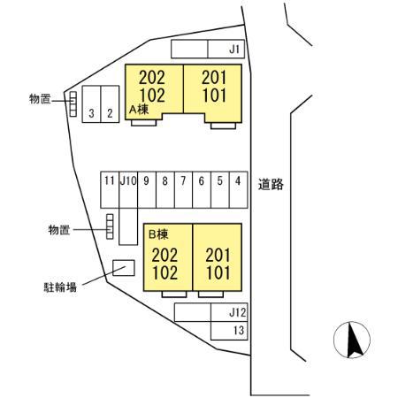 パディー コート A(2LDK/2階)の間取り写真