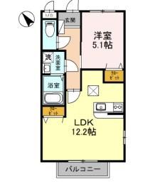 レオントポディウムII番館(1LDK/2階)の間取り写真
