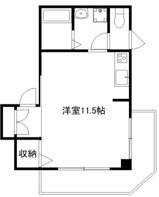 メルベイユII(ワンルーム/2階)の間取り写真