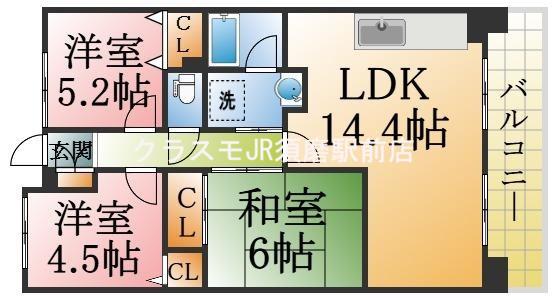 アプリーレ垂水(3LDK/2階)の間取り写真