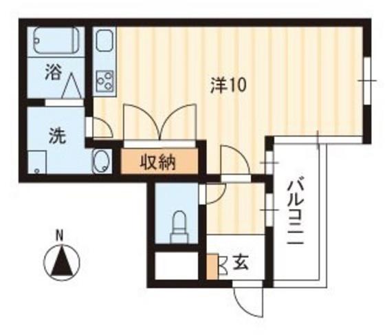 プティハイム本町(ワンルーム/4階)の間取り写真