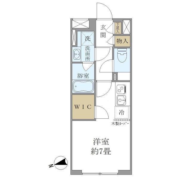 TS SQUARE KAGURAZAKA ティーズスクエア神楽坂(ワンルーム/4階)の間取り写真