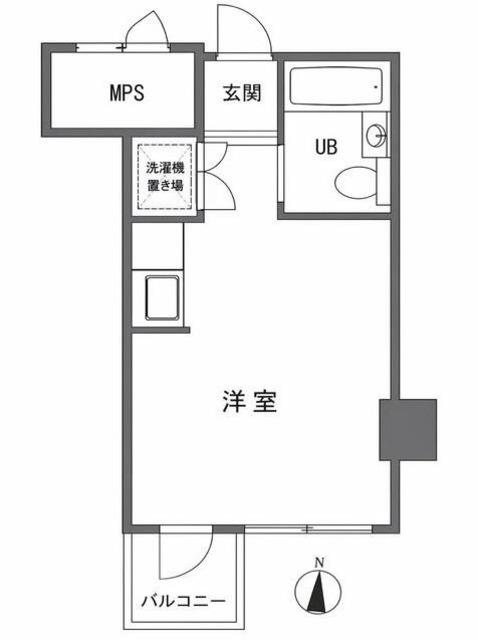 ドミール池袋(ワンルーム/12階)の間取り写真