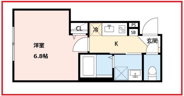 クラスティーネ志茂(1K/2階)の間取り写真