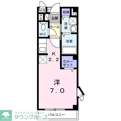 グリーンメゾン(ワンルーム/2階)の間取り写真