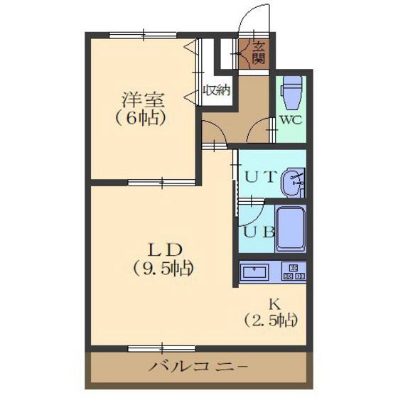 NEO21(1LDK/2階)の間取り写真