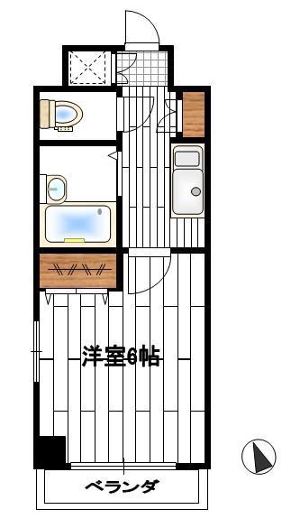 パークマンション(1K/5階)の間取り写真