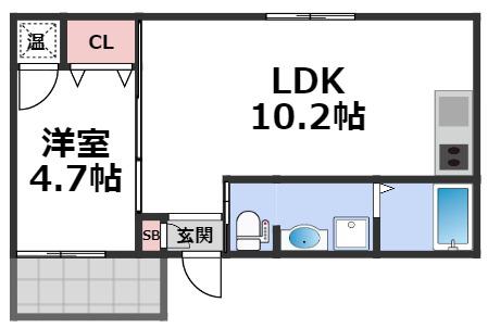 F MAISON LORE V番館(1LDK/1階)の間取り写真
