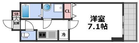 S-RESIDENCE HOMMACHIMARKS(1K/12階)の間取り写真