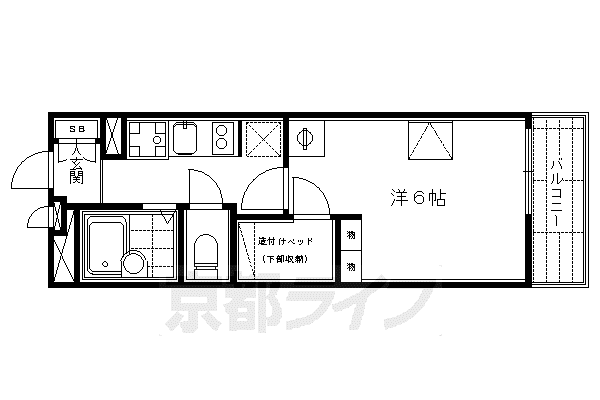 レオパレス青嶺(1K/2階)の間取り写真