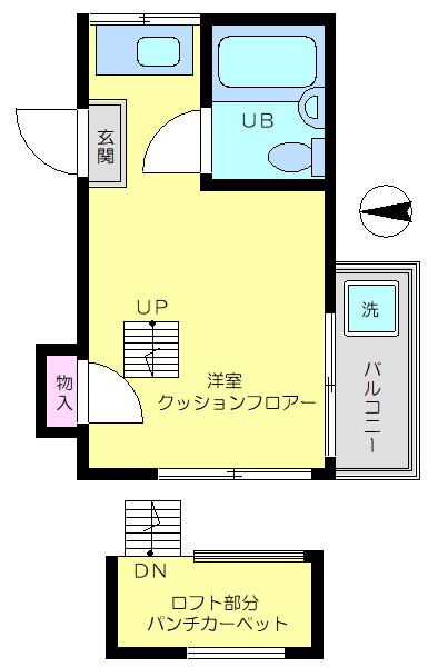 サンライフ上板橋(ワンルーム/2階)の間取り写真