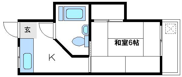 茂森マンション(1K/4階)の間取り写真