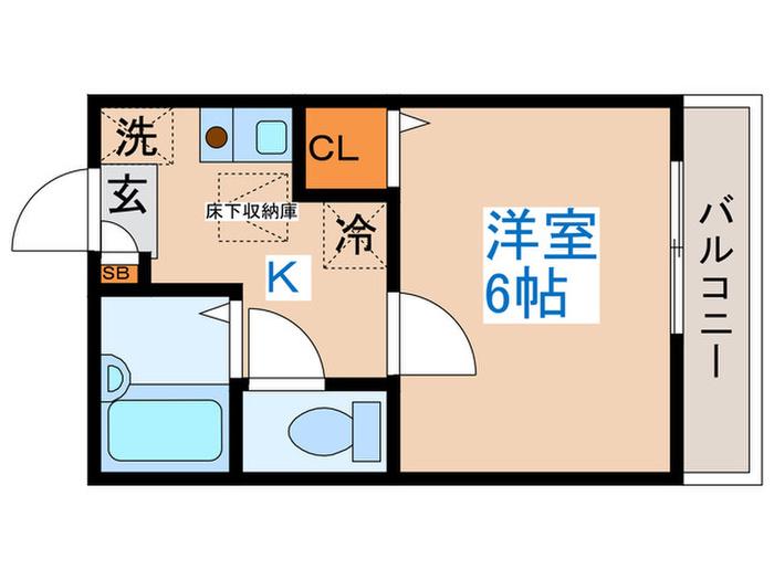 パークメゾン中野坂上(1K/1階)の間取り写真