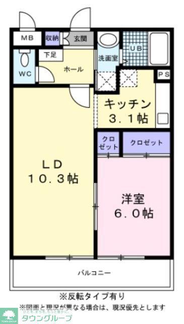 グリーンハイツM(1LDK/3階)の間取り写真