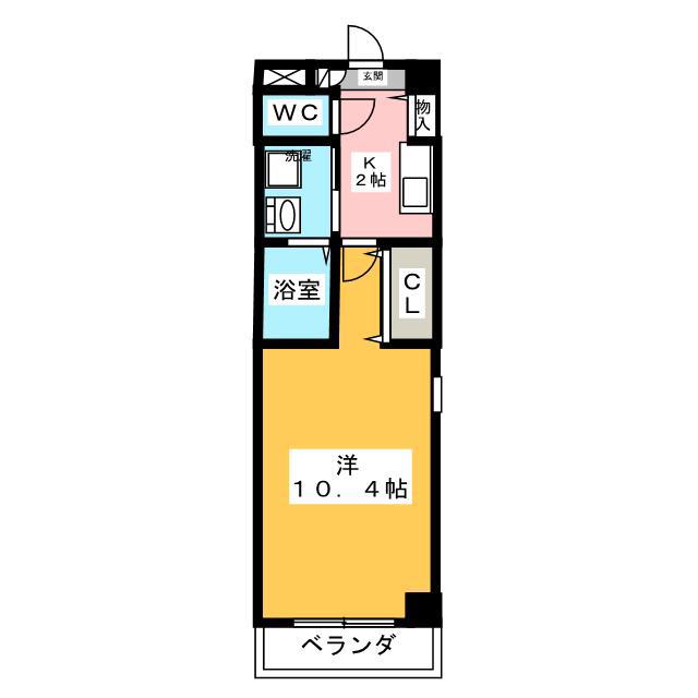 メゾン・ド・SWEET III(1K/1階)の間取り写真