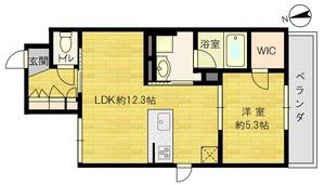 シャーメゾン菱屋東(1LDK/1階)の間取り写真