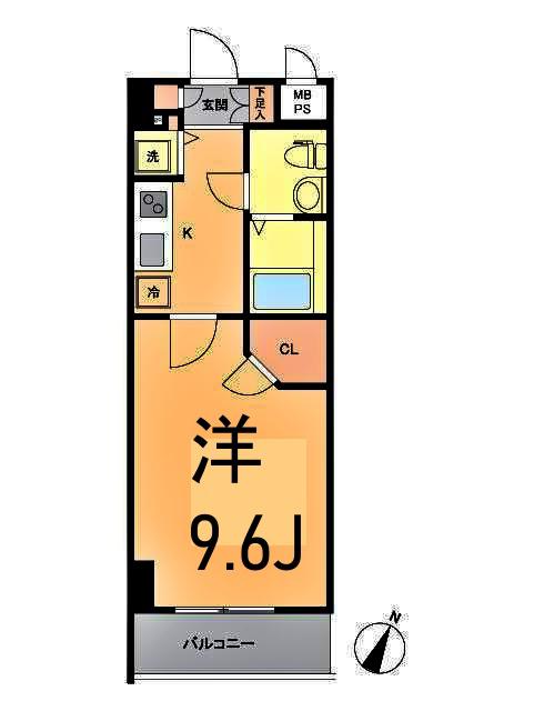 アルカサーノ新杉田(1K/3階)の間取り写真