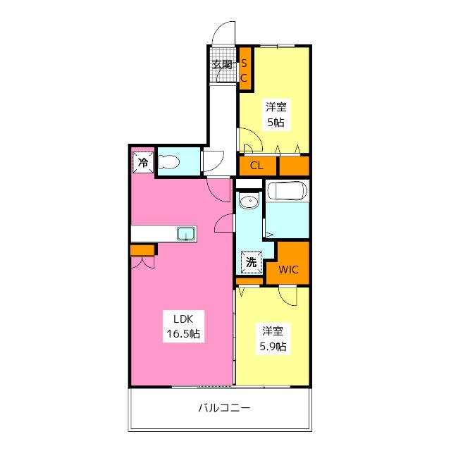 ハッピネス若葉台II(3LDK/1階)の間取り写真