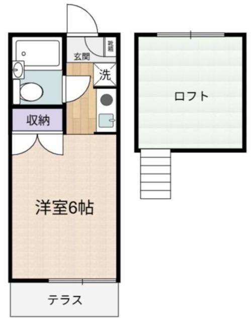 ジュネスひばり(ワンルーム/1階)の間取り写真