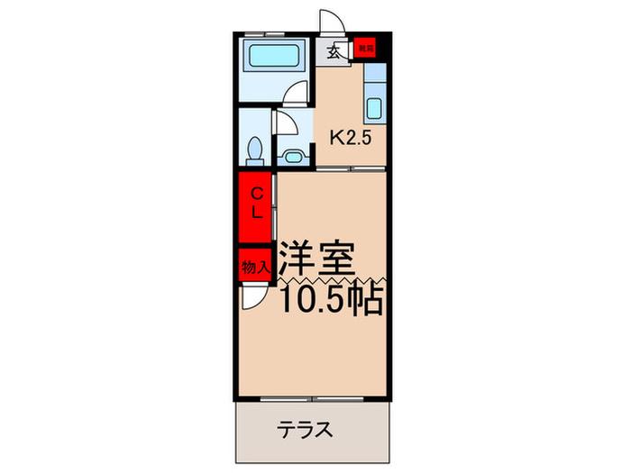 舞鶴マンション(1K/1階)の間取り写真