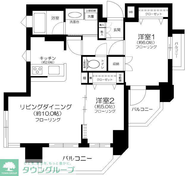 日神パレステージ八広(2LDK/8階)の間取り写真