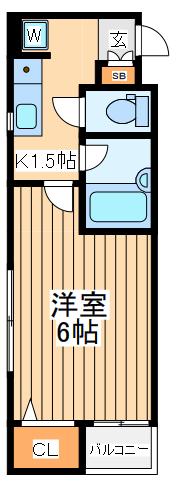 リブリー本牧(1K/4階)の間取り写真