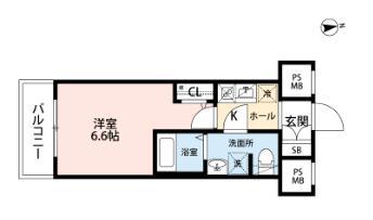 AZEST西川口(1K/3階)の間取り写真