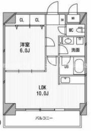 アーデン南森町(1LDK/3階)の間取り写真