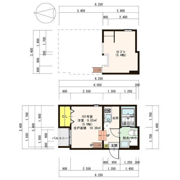 OBED ESTATE HANATEN(1SK/1階)の間取り写真