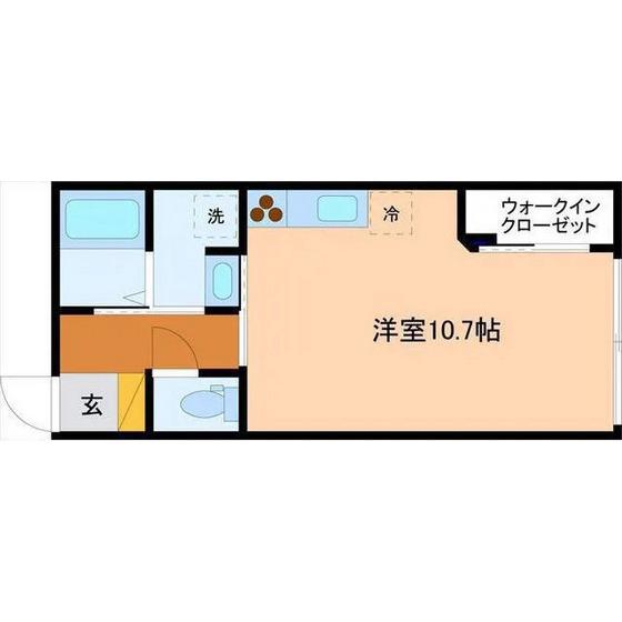 BIOS(ワンルーム/1階)の間取り写真