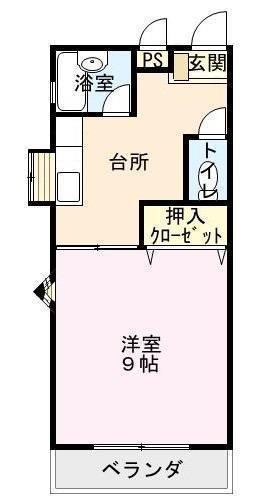 メゾンエルB館(1K/2階)の間取り写真