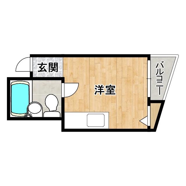 コンフォート今津(ワンルーム/3階)の間取り写真