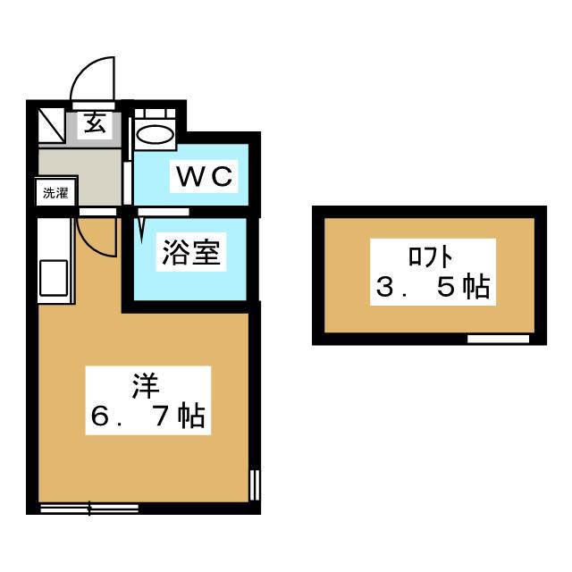 CHARLIE`S HOUSE野毛山公園(ワンルーム/1階)の間取り写真