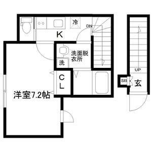 CREATE INC(1K/2階)の間取り写真