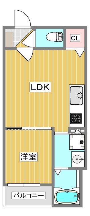 HALIOS RESIDENCE(1LDK/4階)の間取り写真