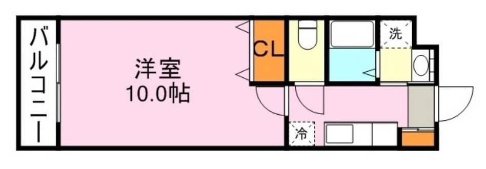 パティオス常盤(1K/2階)の間取り写真