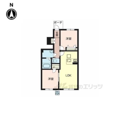 PRONUBE 源 GEN(2LDK/1階)の間取り写真