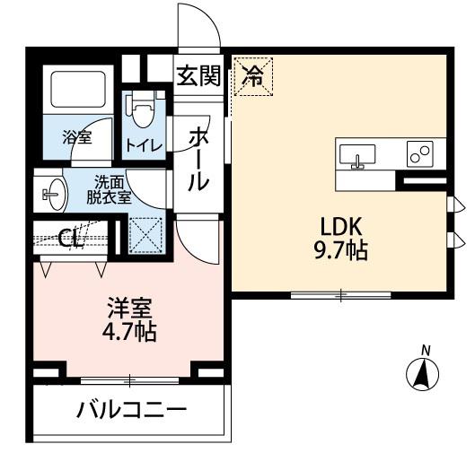 PAL HOUSE祖師谷ーパルハウス祖師谷-(1LDK/3階)の間取り写真